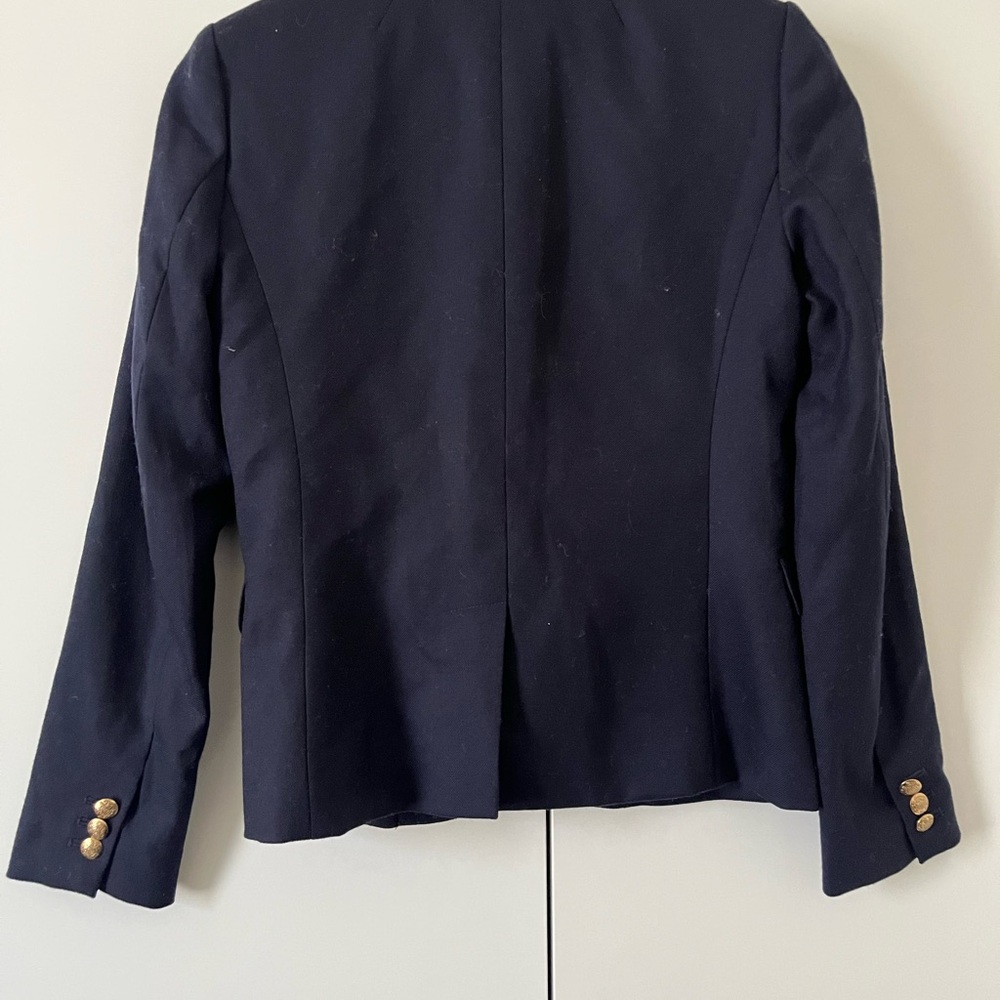 J.Crew Schoolboy Blazer – Navy Wool Blend – Size 2 - Picture 2 of 3